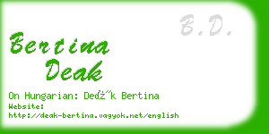 bertina deak business card
